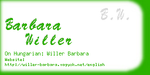 barbara willer business card